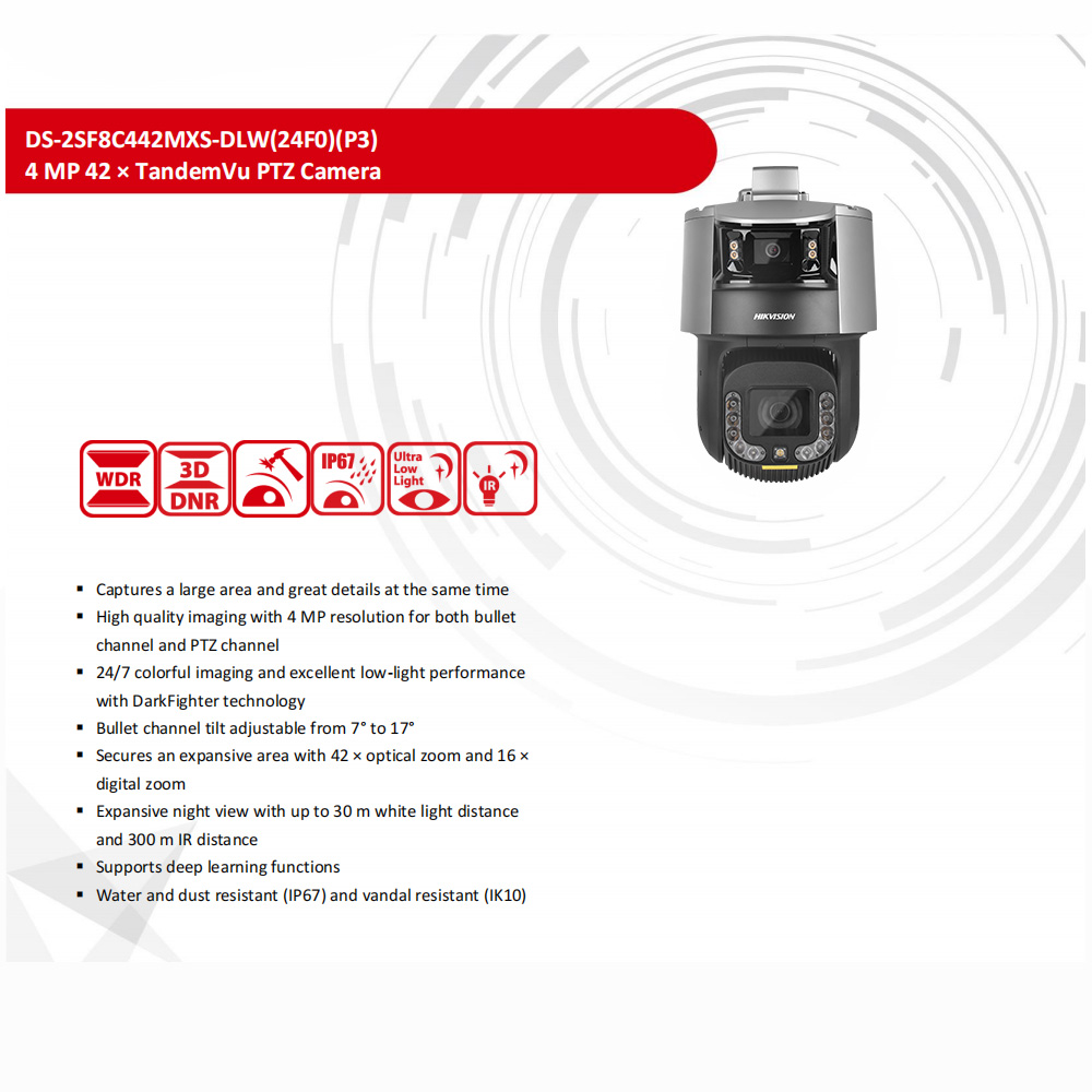 Hikvision PTZ カメラ DS-2SF8C442M - Outdoor Lighting No Electricity のレビューと価格