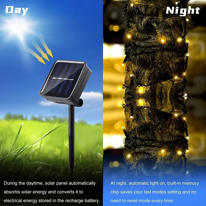 防水ソーラーLEDストリングライト,星空,大気,クリスマス, - Outdoor Lighting Led Fixtures のレビューと価格