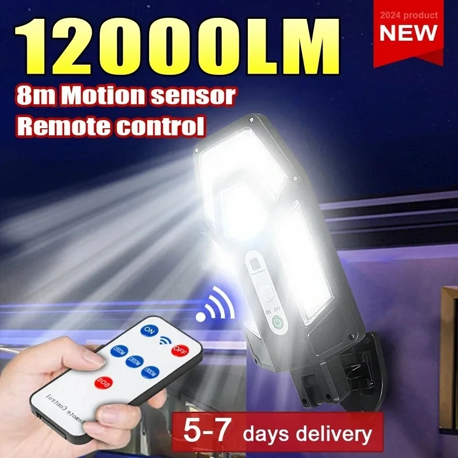 12000LM強力ソーラーウォールランプ、リモコン付き屋外I - Outdoor Lighting For Gazebo のレビューと価格