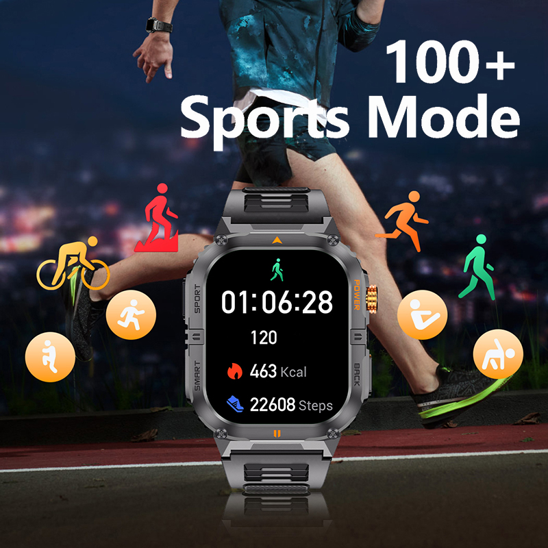 2026 新軍事スマートウォッチ男性 100 + スポーツ防 - Outdoor Lighting Perspectives のレビューと価格